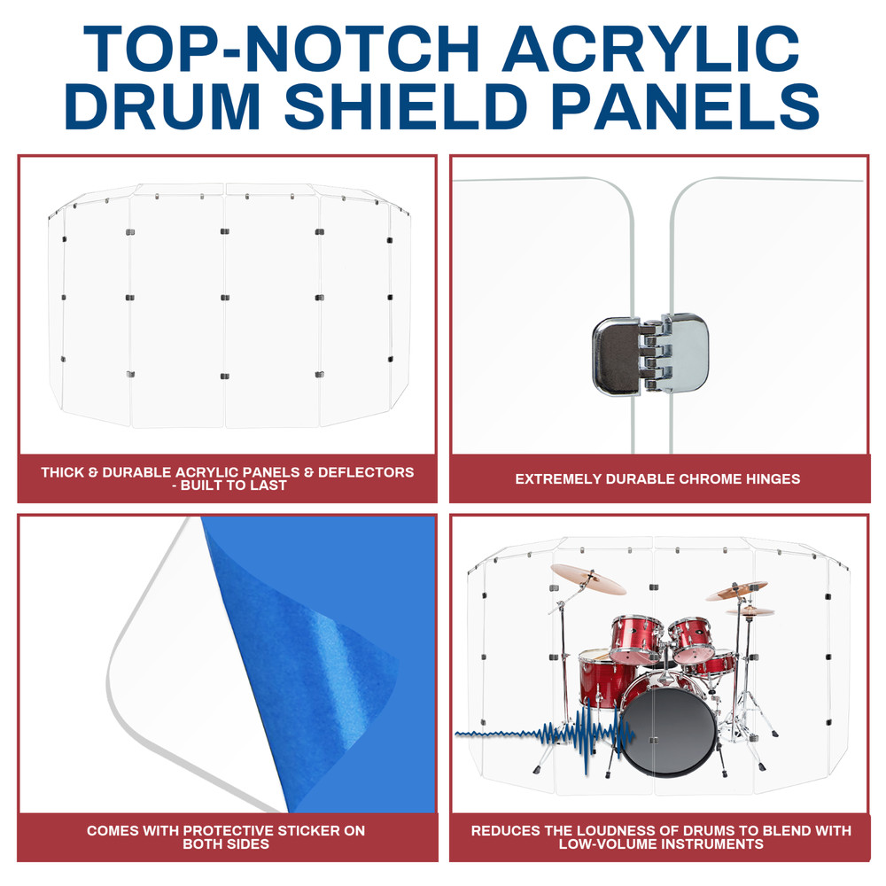 Drum Shield, Drum Shields, Drum Sceen 6 ft x 12 ft DS6D
