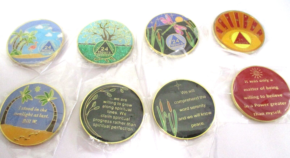Coins Chip Brass Bad Days / Serenity All 12 Step Recovery Programs