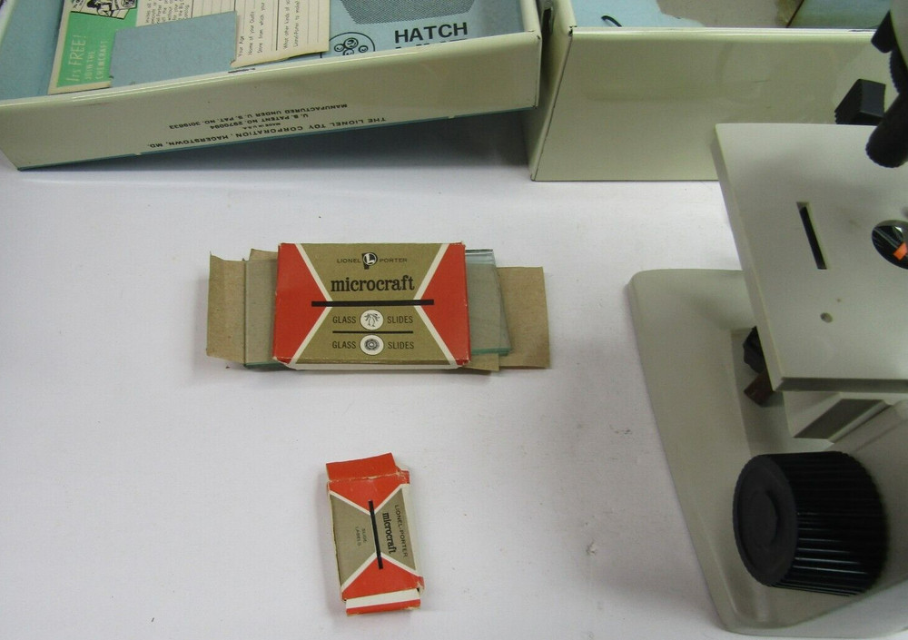 Vintage 1960 Lionel-Porter Panel Microcraft Microscope Labmaster Lab with slides