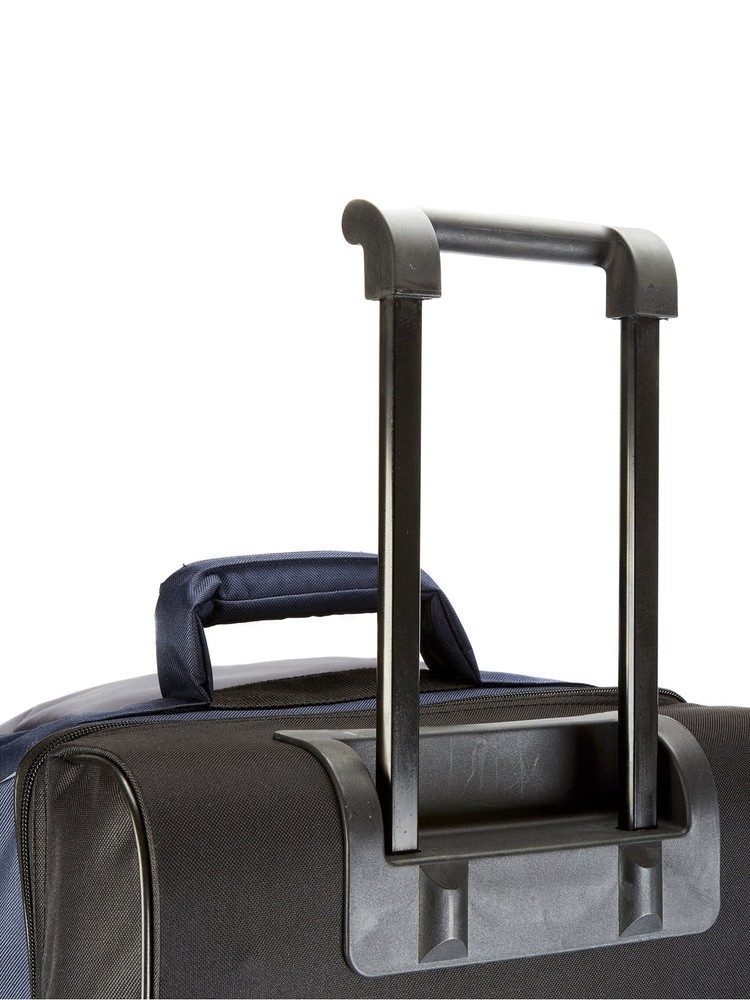 Large 36" Drop-Bottom Rolling Duffel with Telescopic Handle - Black