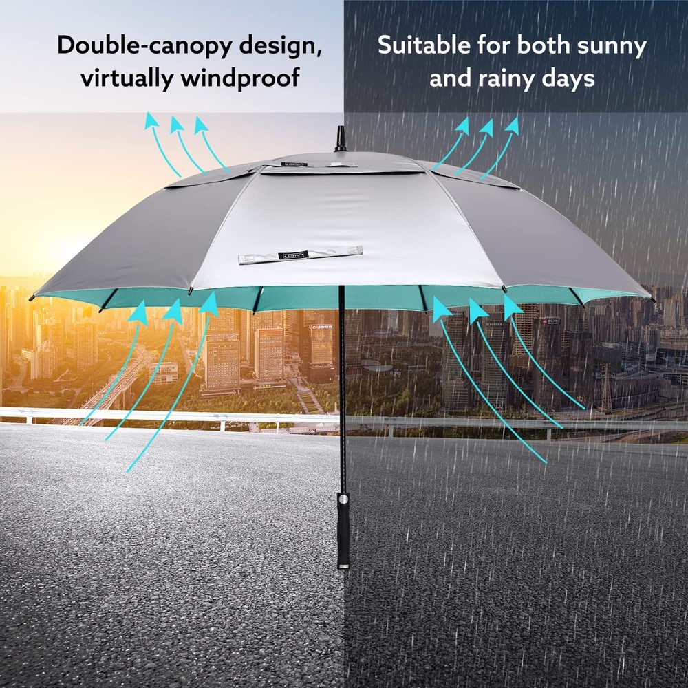 G4Free 68" UV Golf Beach Umbrella Auto Open Extra Large Windproof Vented