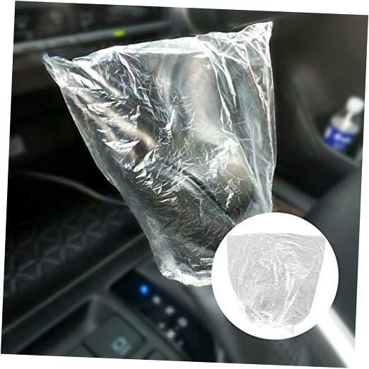 500PCS Disposable Gear Shift Cover Plastic Transparent Car Gear Shift