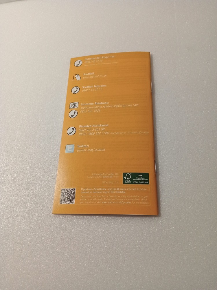 Train Times Central Scotland booklet 2011-2012