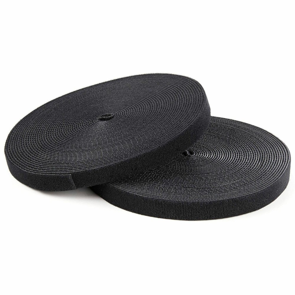 StarTech HKLP100 100ft Hook-and-Loop Cable Tie Black