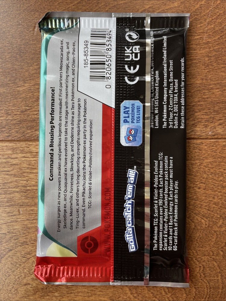❤️ Pokemon Paldea Evolved Scarlet Violet Sealed Booster Pack RANDOM ART