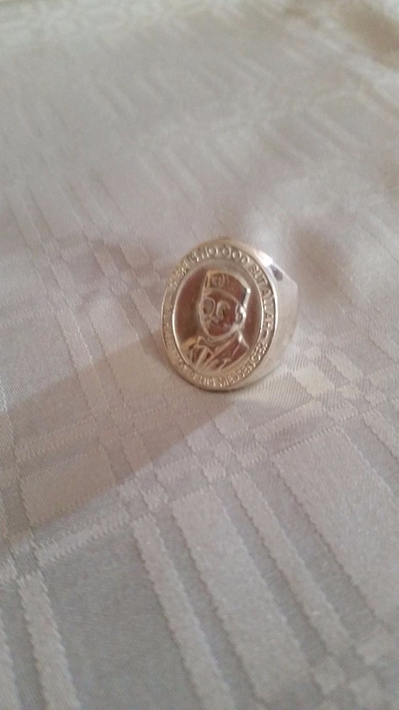 Islamic Muslim Big Hon. Elijah Sterling Silver Ring