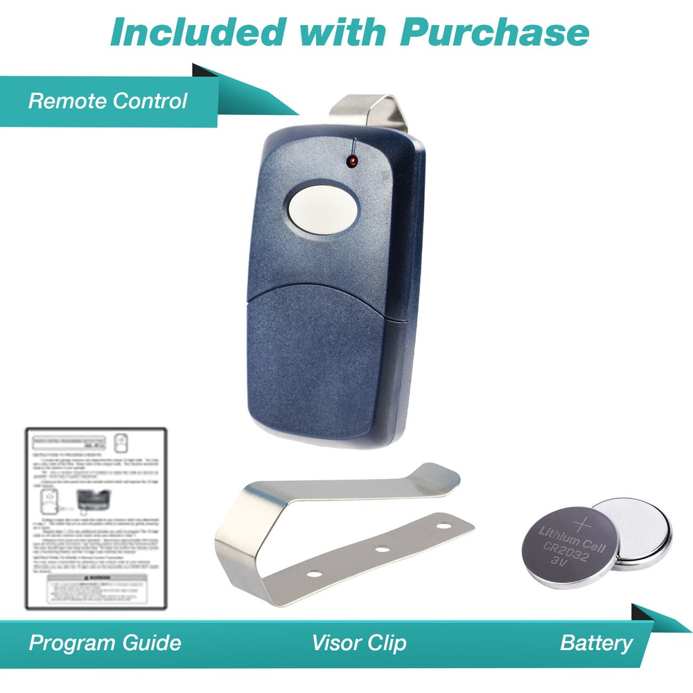 For DigiCode 5010 1btn Visor Gate Car Garage Door Remote Control DC5010 Blue