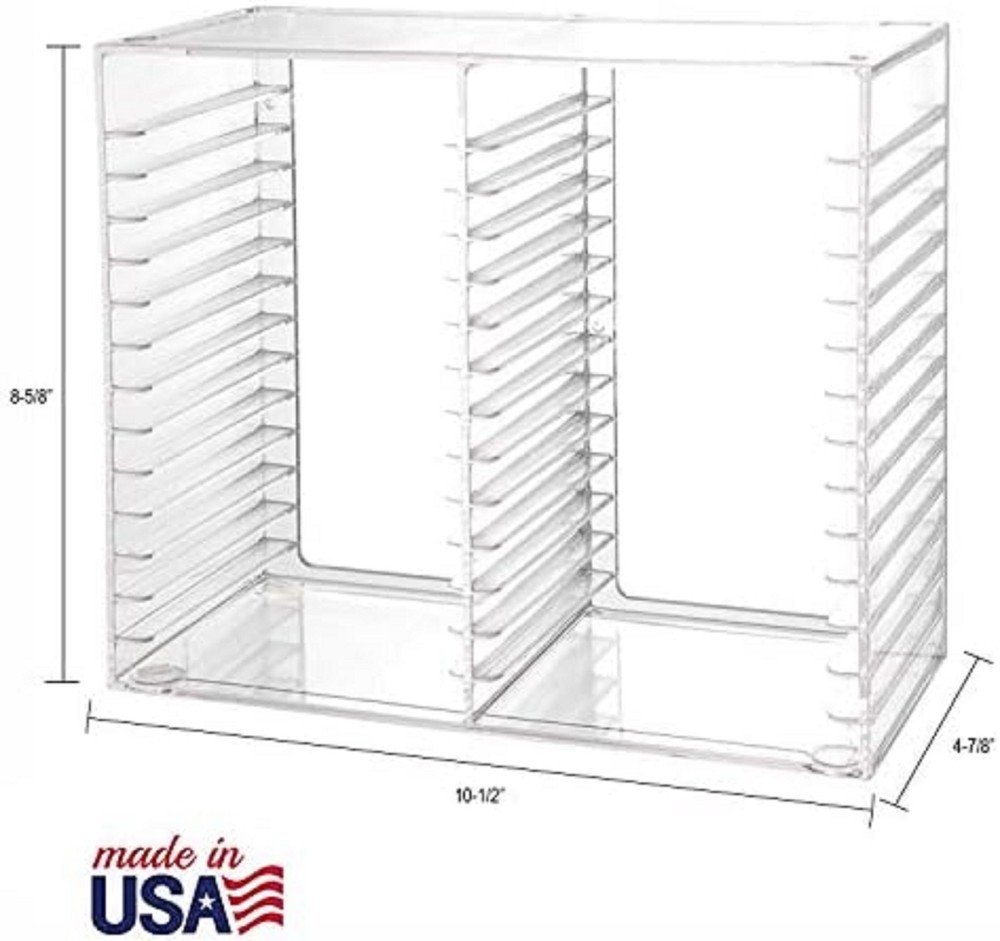 Stackable CD/DVD Multimedia Holder, Media Storage Rack, Clear Plastic 30 CD, US