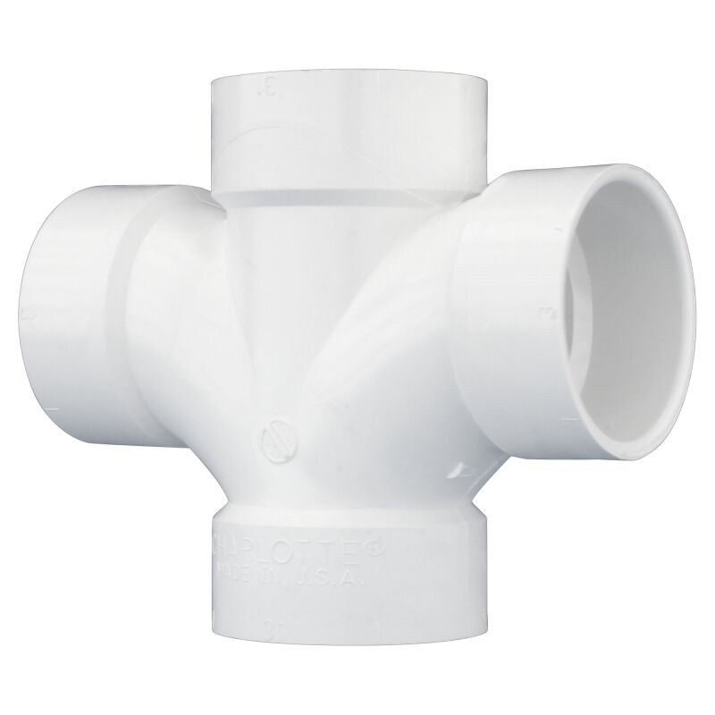 Various P428 PVC DWV Double Sanitary Tee Each