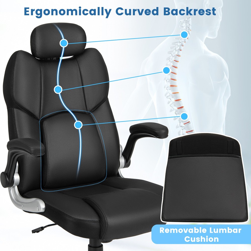Executive Office Chair w/2 Message Selections Adjustable Headrest Remote Control