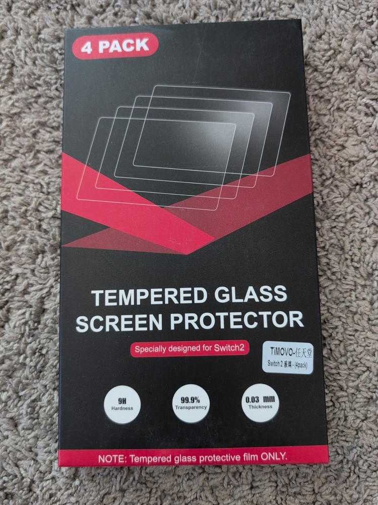 4-Pack Screen Protector for Nintendo Switch 2 Tempered Glass