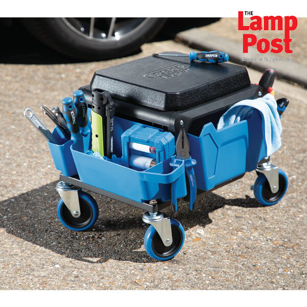 Draper 23716 Work Stool Workshop Creeper Blue