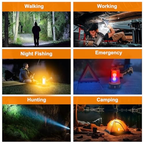 Rechargeable Spotlight Flashlight, Super Bright Waterproof Handheld Spot