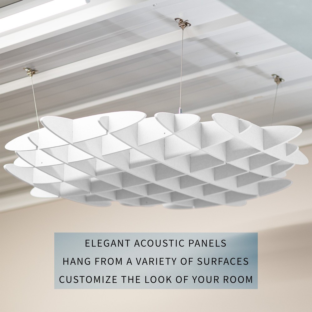 VIVO White Acoustic Ceiling Waffle Panel