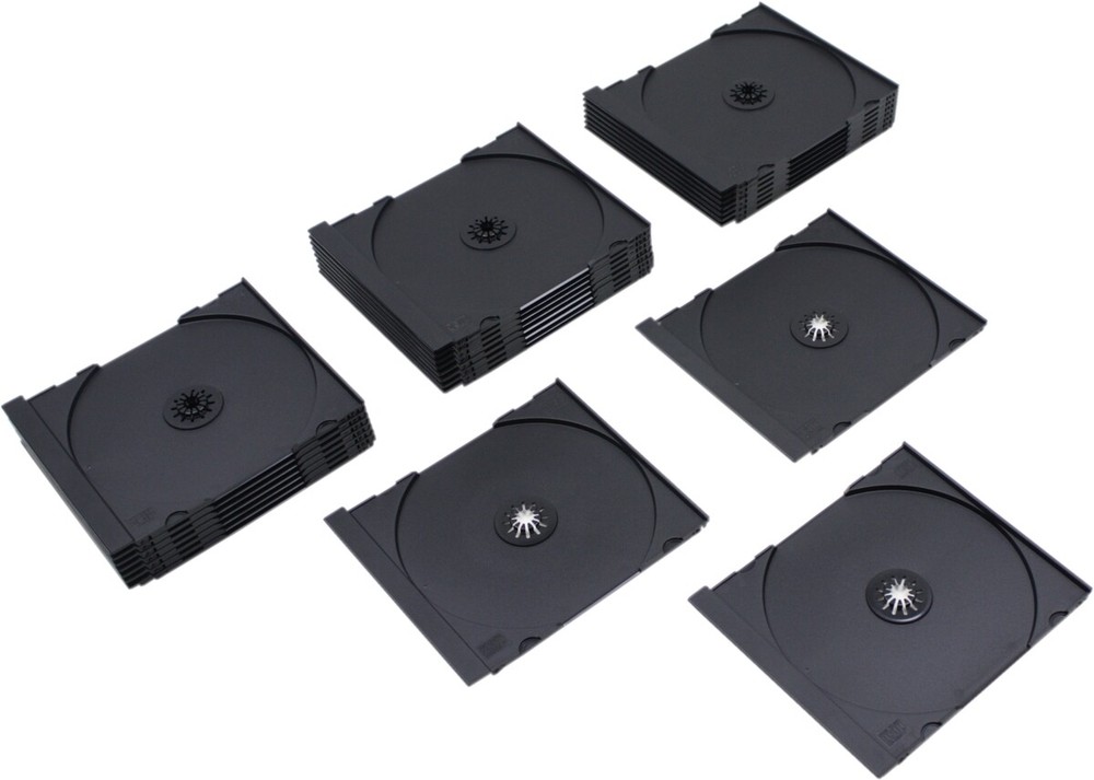 (25) CD Trays Replacement Dark Gray Black Standard 10mm Inserts DVD #CDIR80DG
