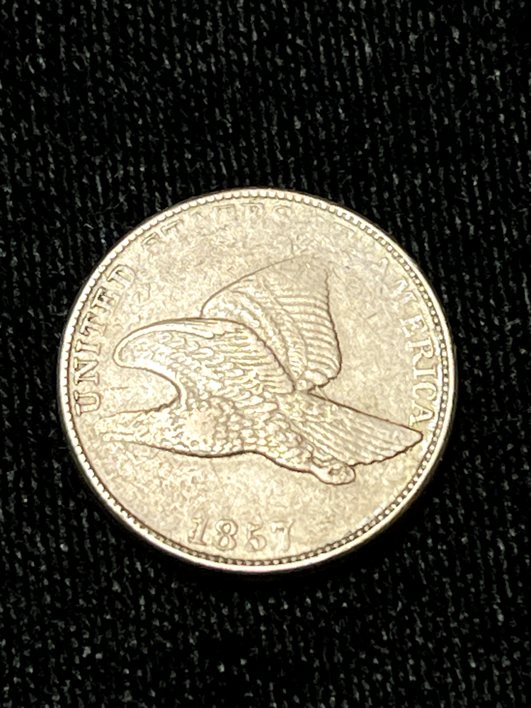 1857 Flying Eagle Cent ( VF + )