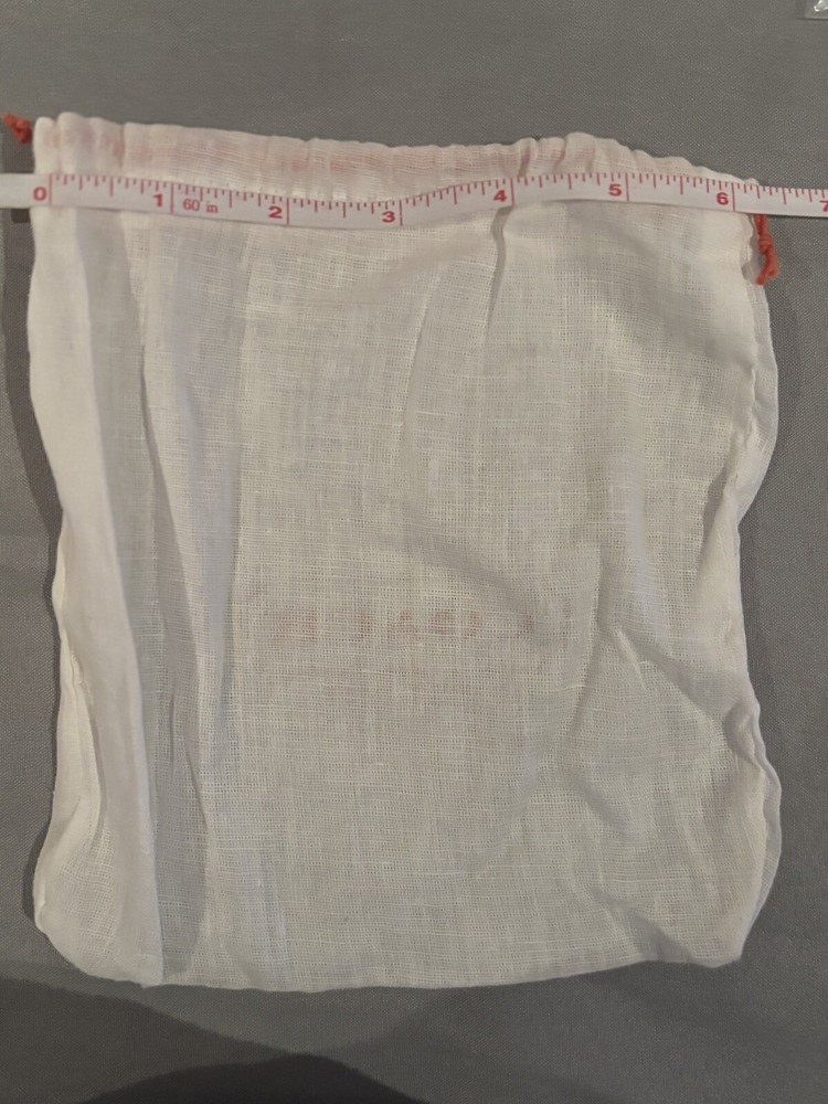 Coach small white dust bag 6x7”