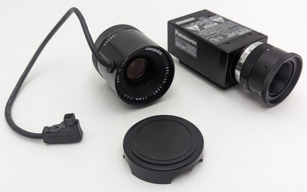 Panasonic GP-MF 602 Industrial Camera with Computar 12mm 1:1.2 Lenses - Working