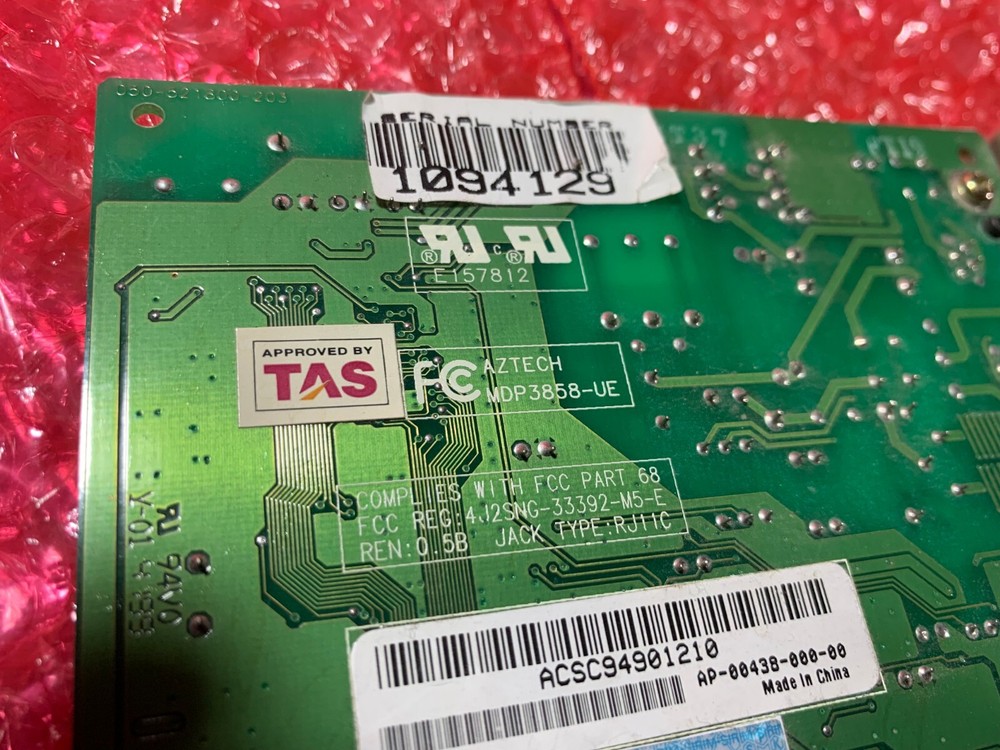 AZTECH MDP3858-UE PCI FAX MODEM Used