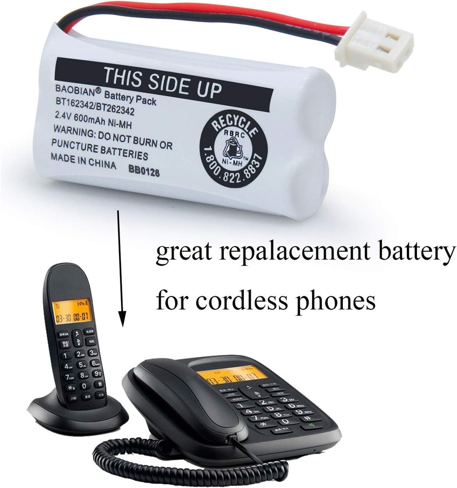 Reliable 2.4V 600mAh Rechargeable Battery Pack - Fits Multiple VTech Models