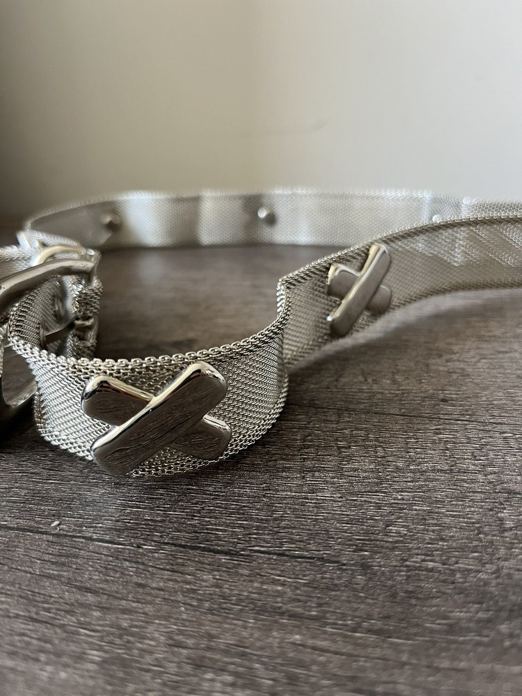 donna Katz vintage Silver Mesh Decorative Belt M