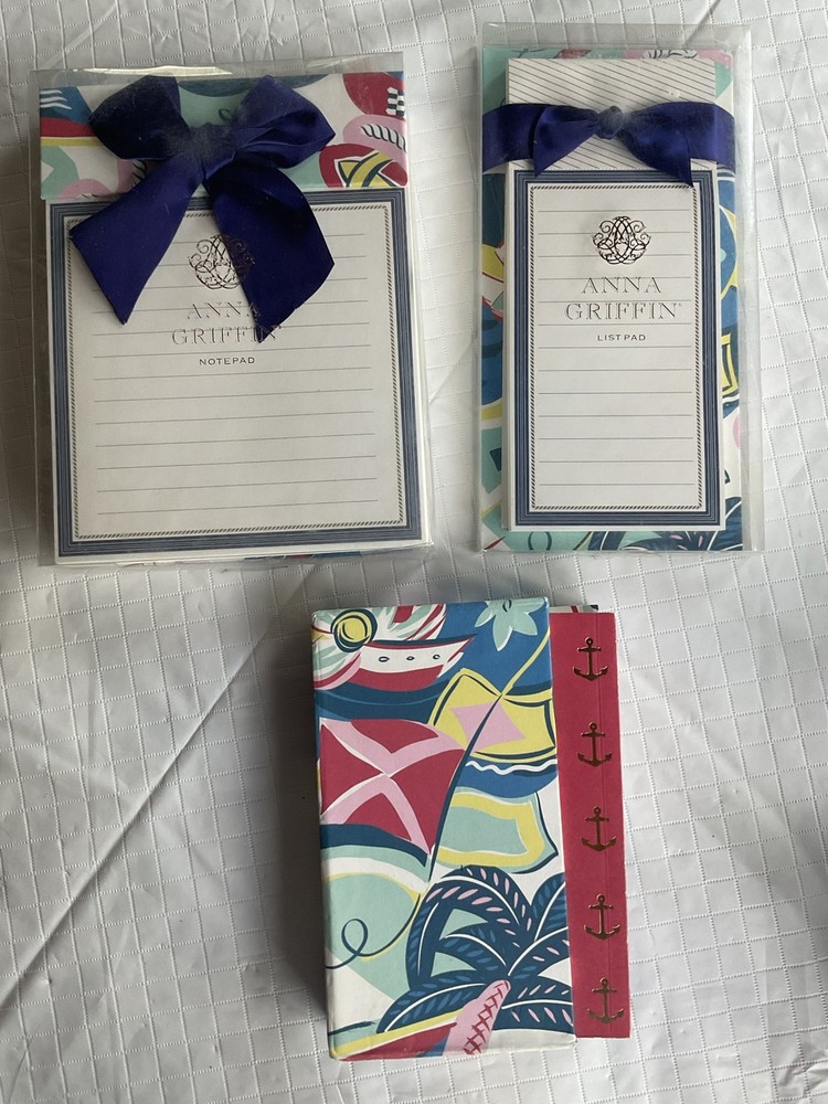 Anna Griffin Nautical Note Pad & Note Book Set⚓️⚓️⚓️
