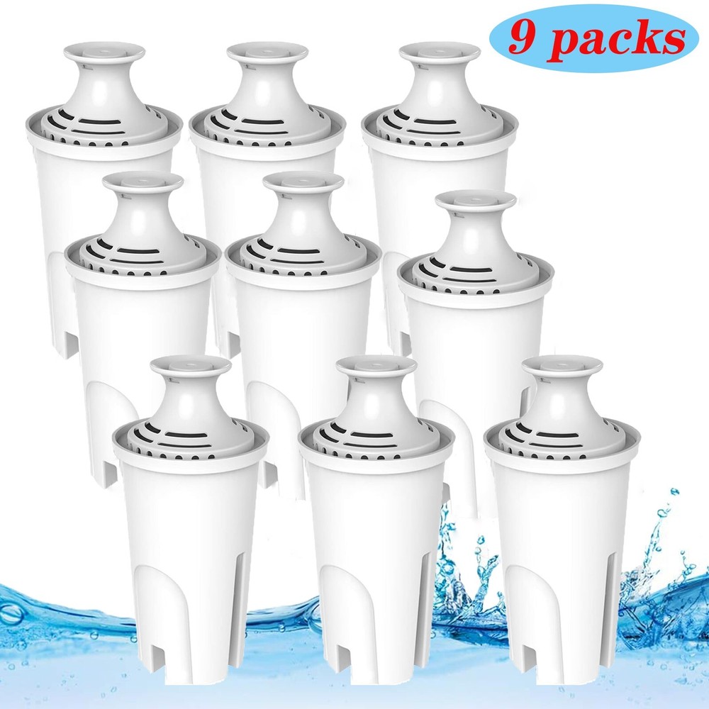 9 Pack Water Filter Replacements Fit for Brita OB03 Pitchers and Dispenser 35557