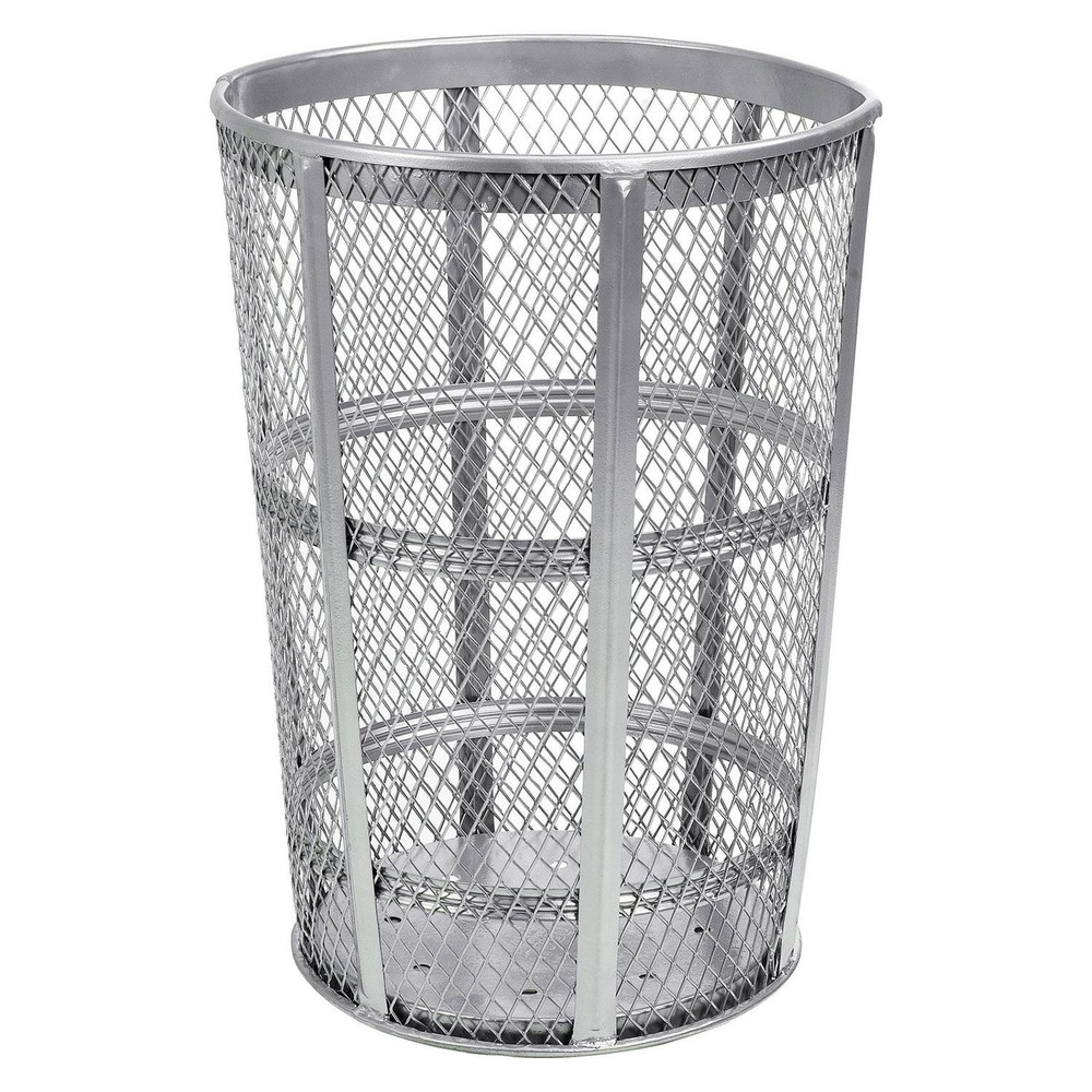 48 Gallon Outdoor Metal Trash Container Galvanized