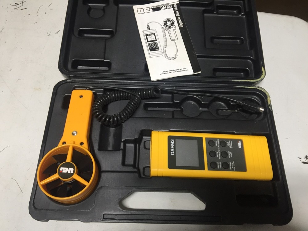 UEi DAFM3 CFM Anemometer Airflow Meter HVAC Tool  Vane Sensor (VERY CLEAN)