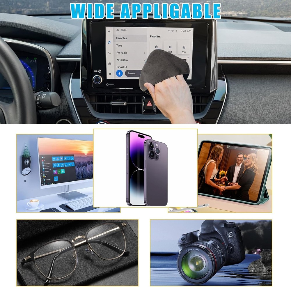 Car Screen Cleaner, Microfiber Auto Screen Cleaning Pad, Foldable Touch Screen