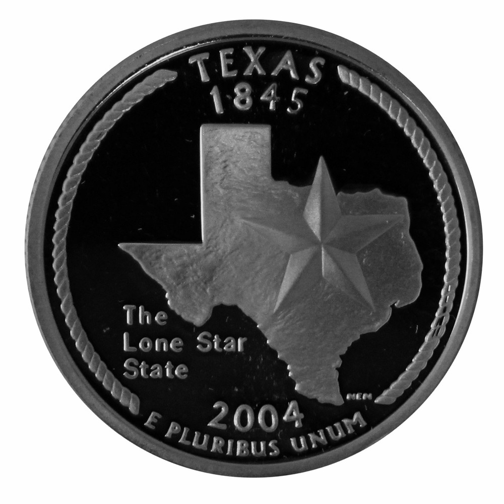 2004 S State Quarter Texas Gem Deep Cameo Proof 90% Silver