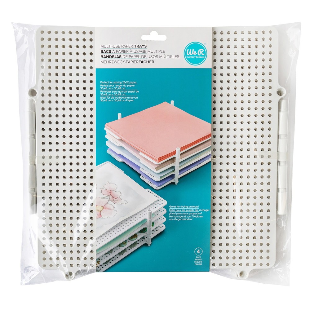 We R Multi-Use Paper Trays 4/Pkg-White 12"X12"