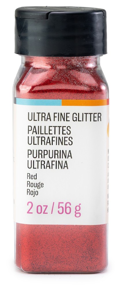 CousinDIY Extra Fine Glitter 2oz-Red