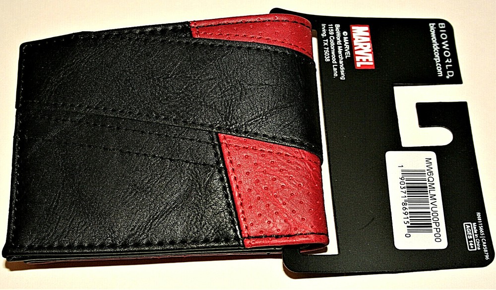 Marvel Comics Deadpool Metal Logo Uniform Material Wallet NEW NOS Tags Billfold