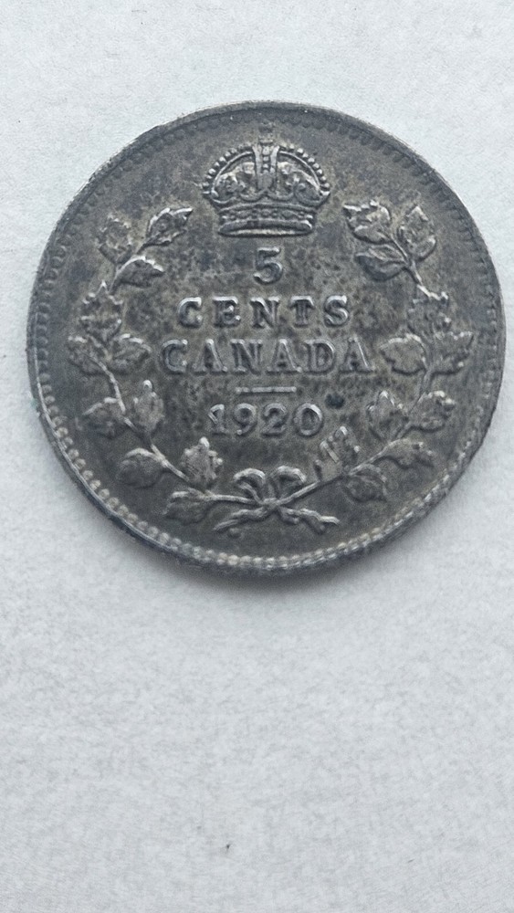 Canada - 5 Cents 1920 - George V, Silver