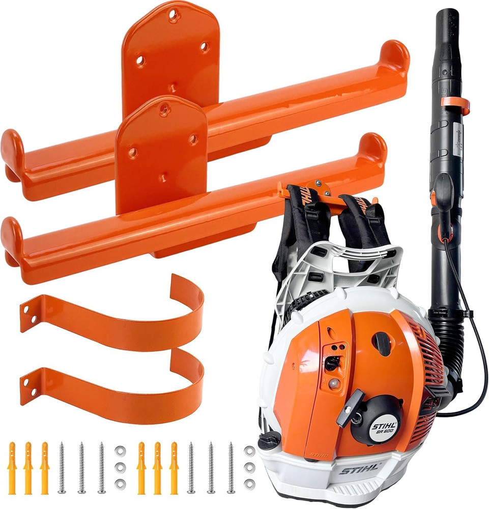 Backpack Leaf Blower and Sprayer Wall Mounts, 2-Pack Heavy Duty Storage
