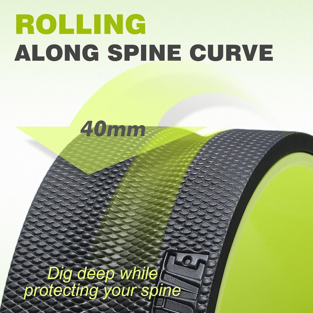 Back Roller Wheel - 3 Pack Yoga Foam Roller for Physical Therapy & Back Stretche