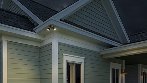 Lithonia Lighting HomeGuard 2-Light LED 2-Light, No Sensor, Dark Bronze