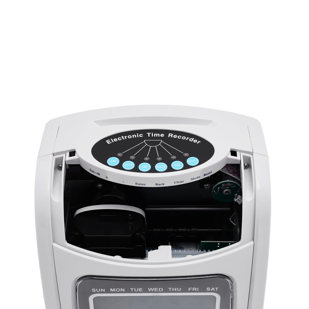 Time Clock Punch Card Employee Attendance Machine LCD Display Check- in Machine