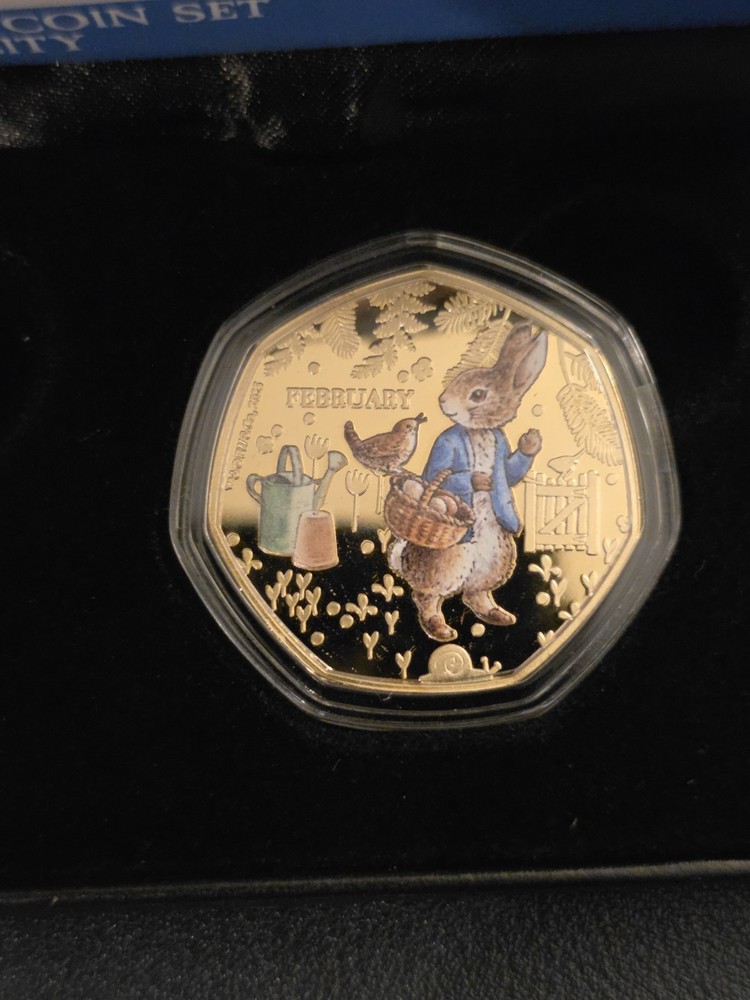 3 X Complete Peter Rabbit Coin Sets, See Description For What's Included