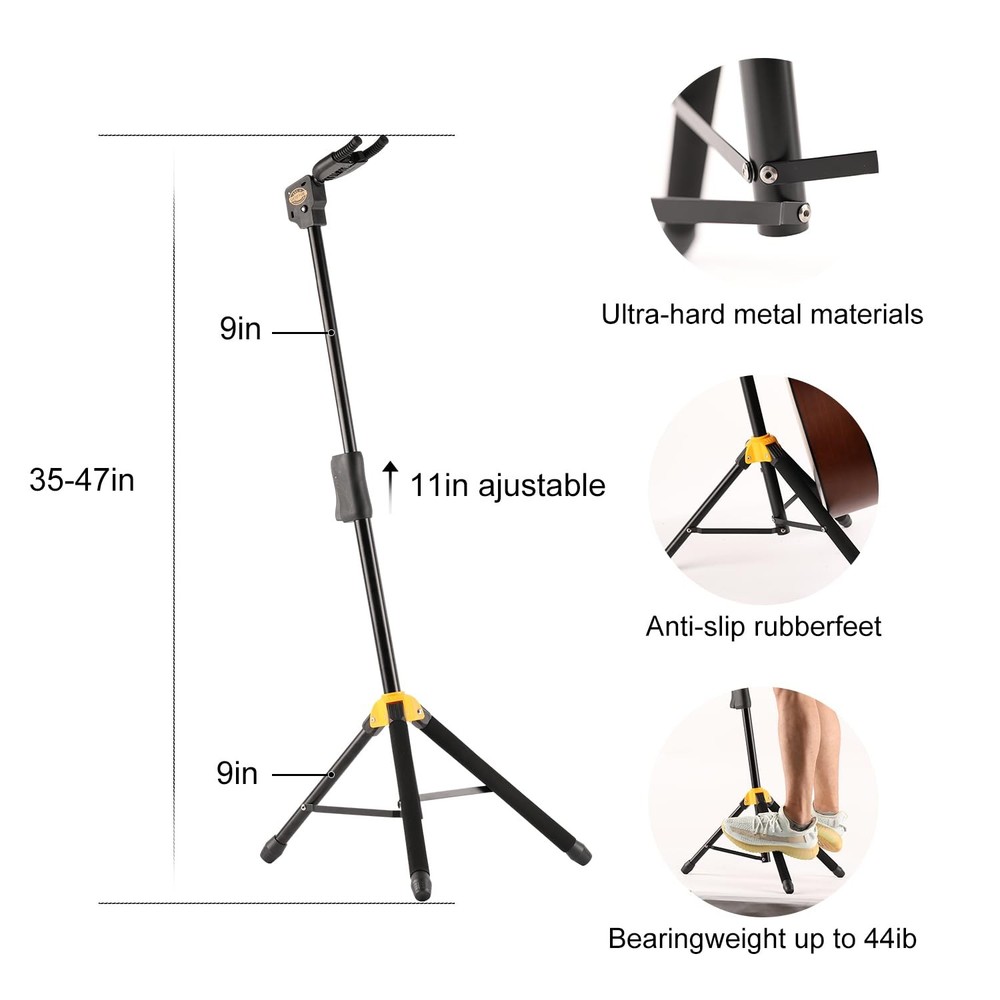 GHOSTFIRE AutoGrip Guitar Stand Foldable Display Rack Fit GBS-8