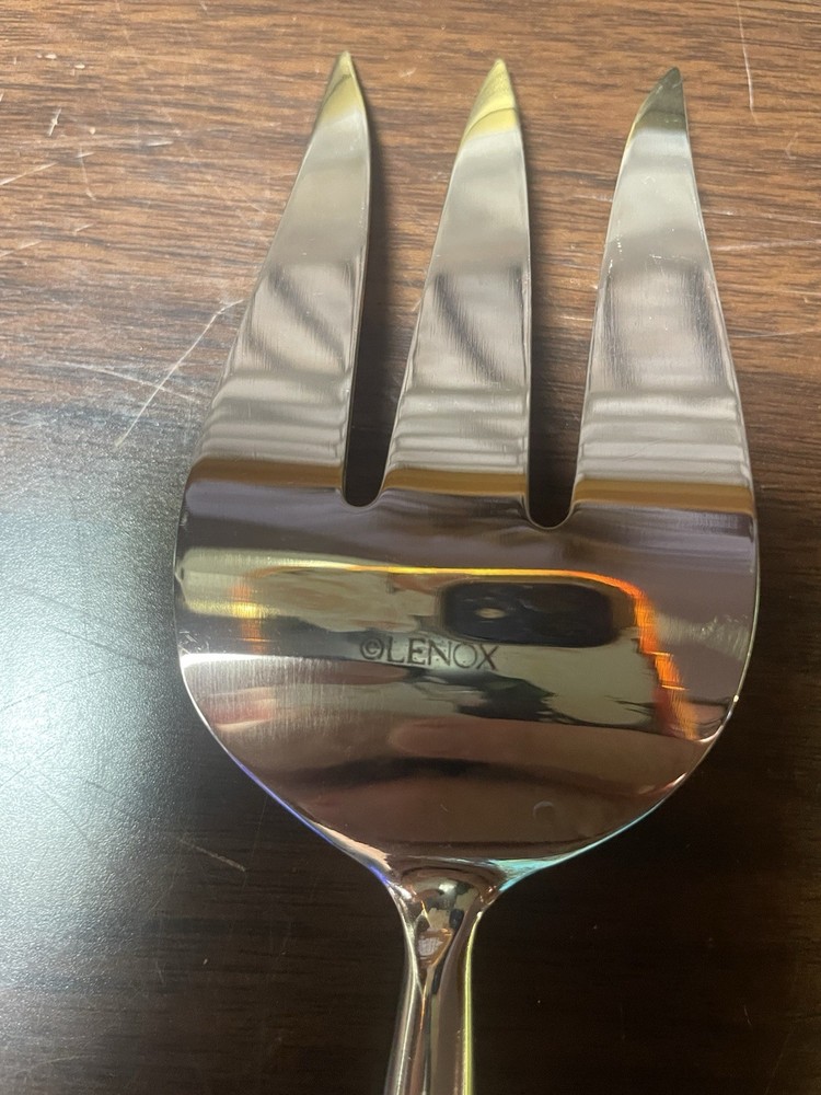 Lenox Holiday Cold Meat ~Serving Fork~Red Handle 11”