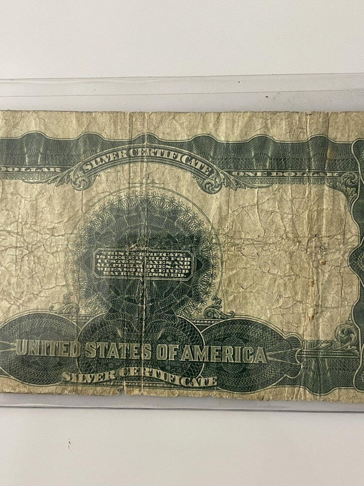 Large Bill 1899 Silver Certificate One Dollar Black Eagle