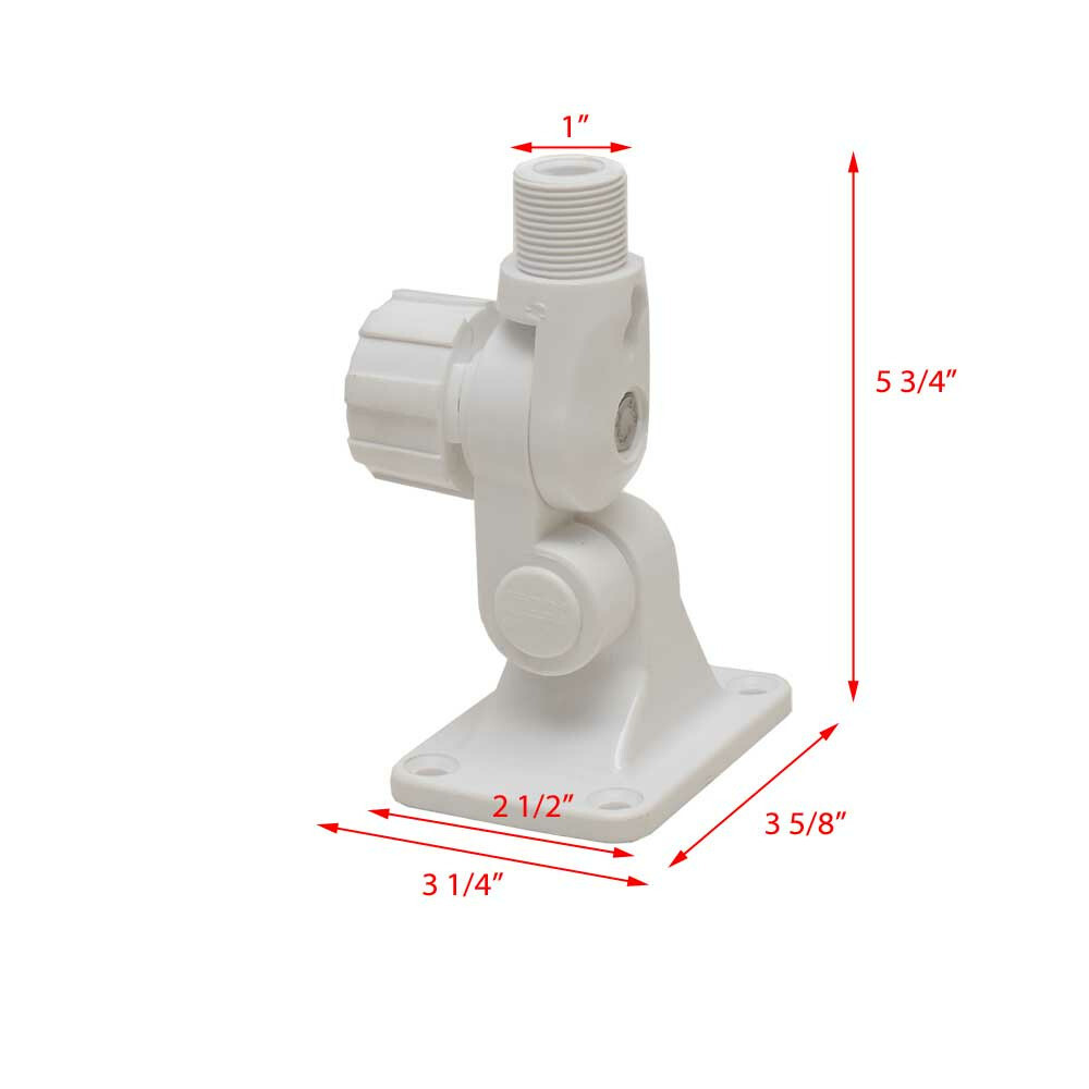 SeaDog Line Boat Antenna Mount 329100 | Glossy White Plastic