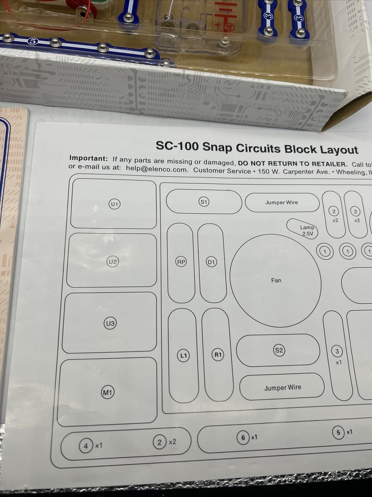 Electronic Snap Circuits Lab 100 Exciting Projects Radio Shack 28-286