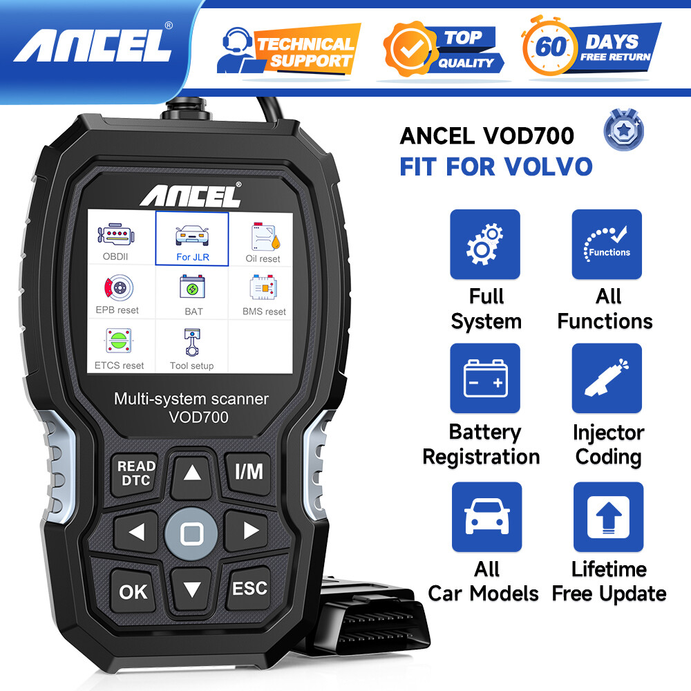 VOD700 Car Code Reader Fit For Volvo OBD2 All Systems Diagnostic OIL EPB ABS