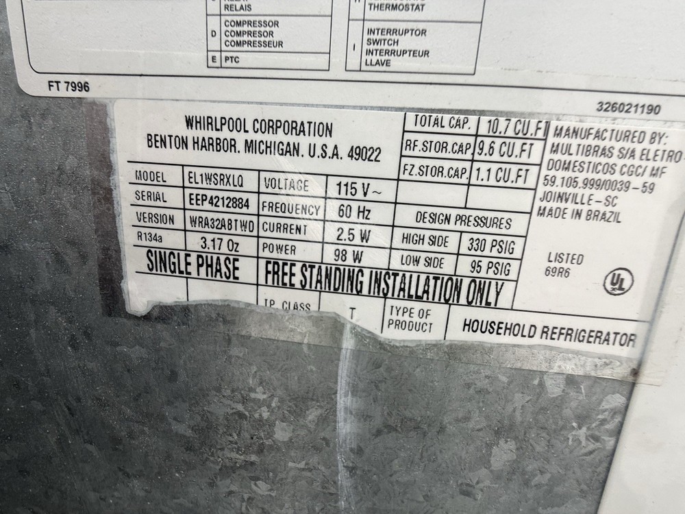 refrigerator Whirlpool