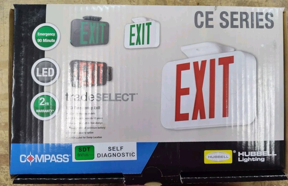 Compass CE Series Exit Sign CERSD