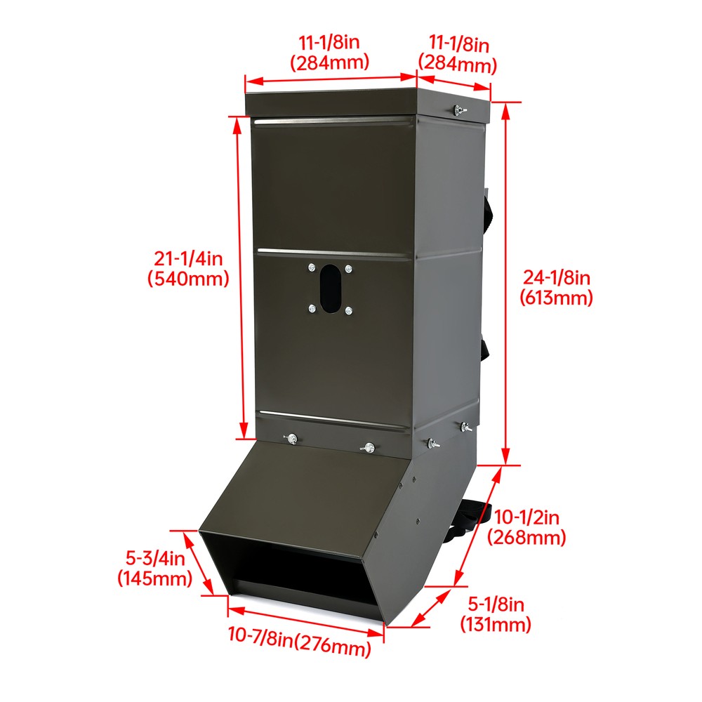 85 LBS Gravity Feeder Box For Deer Tree Post Mount Feeder Wild Game Hunting