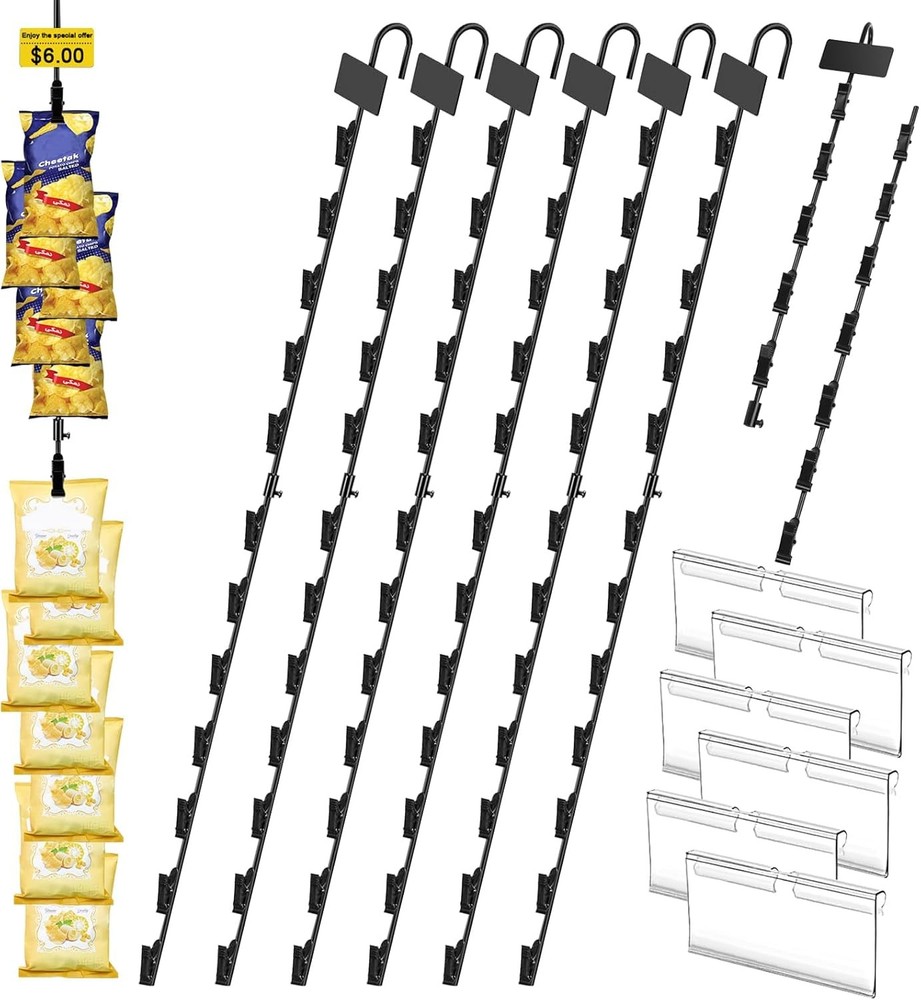 Snack Display Rack with Multiple Hooks